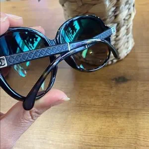 ??❤️‍??Chic Black Chanel Sunglasses with leather arms CHANEL | Accessories | Chic Black Chanel Sunglasses With  main image 4